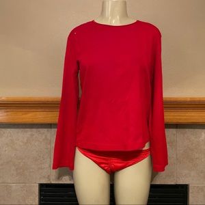 Christopher & Banks Red Long Sleeve Shirt